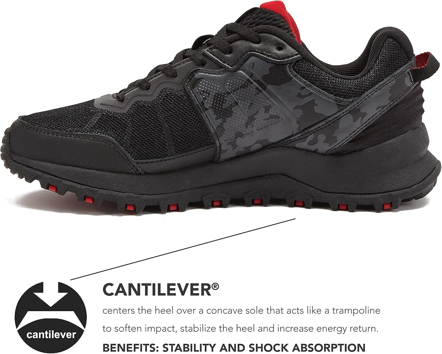 Avia Ultra Mens Trail Running Shoes, Lightweight Breathable Mesh Sneakers for Men