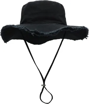 Connectyle Womens Cotton Sun Hat Floppy Wide Brim Bucket Hat Foldable Gardening Hat Breathable Summer Travel Beach Hat UPF50 
