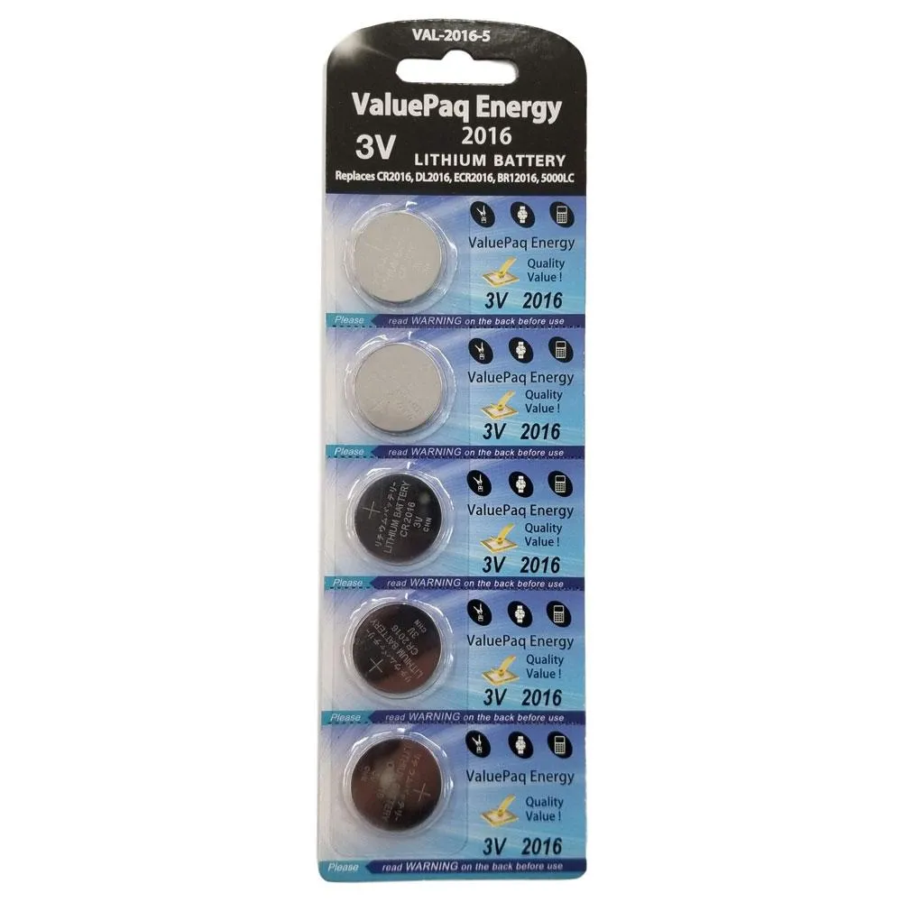 CR2016 Battery Value 5 Pack