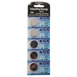 CR2016 Battery Value 5 Pack