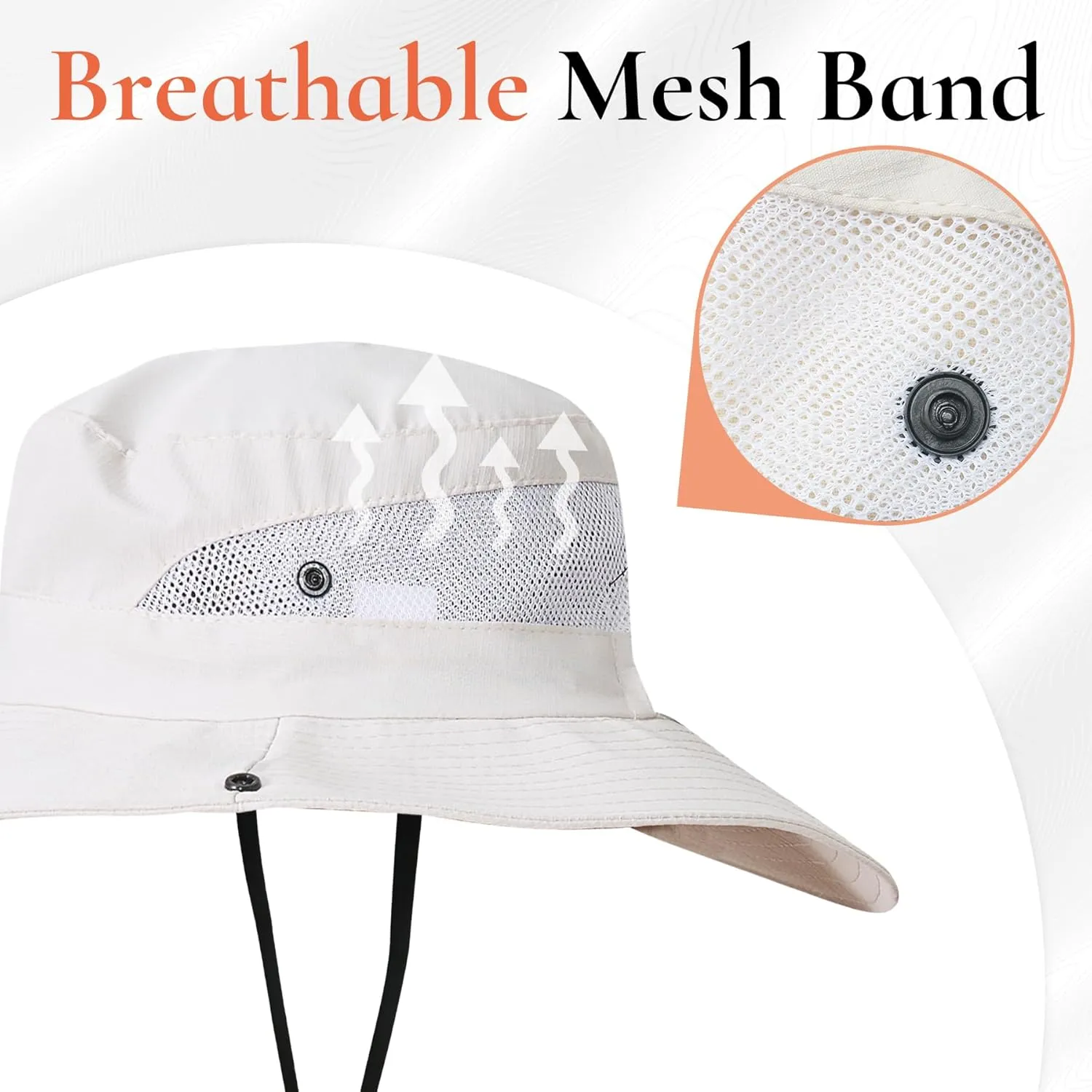 NPJY Sun Hats for Women Men 3?? Wide Brim UPF 50  Fishing Beach Bucket Hats