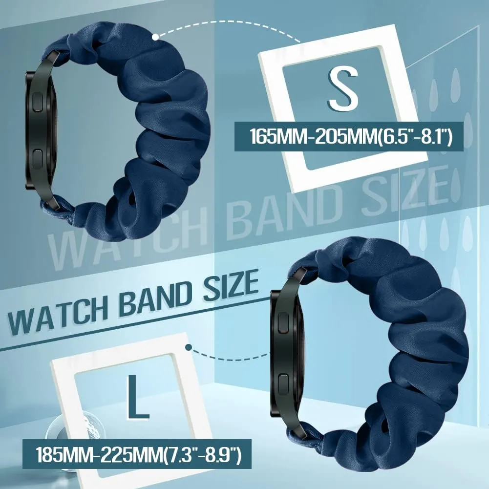 Runostrich Compatible with Samsung Galaxy Watch 7/6/5/4/FE 40mm 44mm/Galaxy Watch 6/4 Classic/Watch 5 Pro Bands, 10pack 20mm Scrunchie Cute Stretchy Watch Band for Garmin Vivoactive 3/Venu/Venu 2 Plus