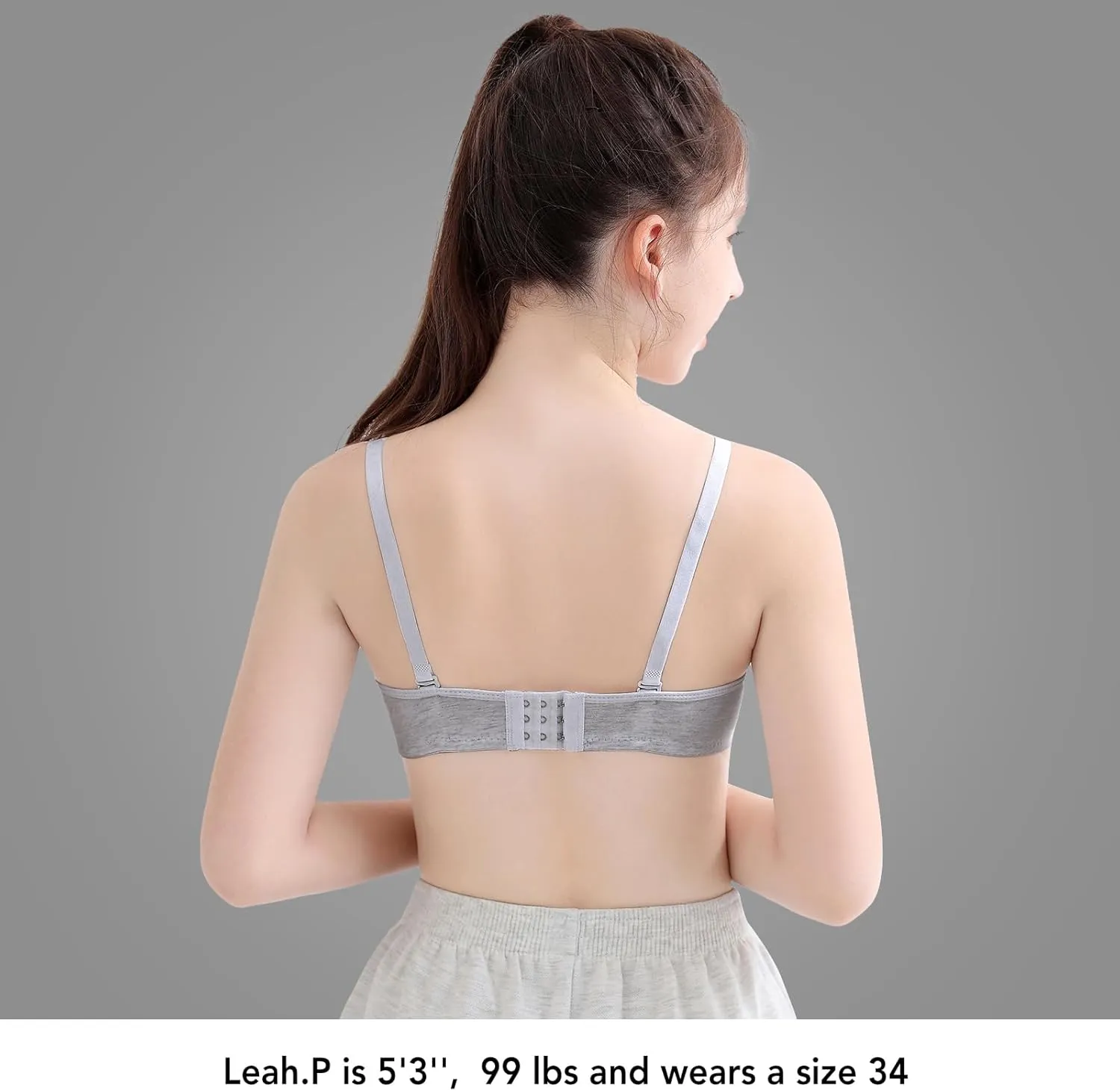 SALIA GIRL Soft Padded Bras for Girls & Teens 12-14, No Wires Cotton Developed Training Bras