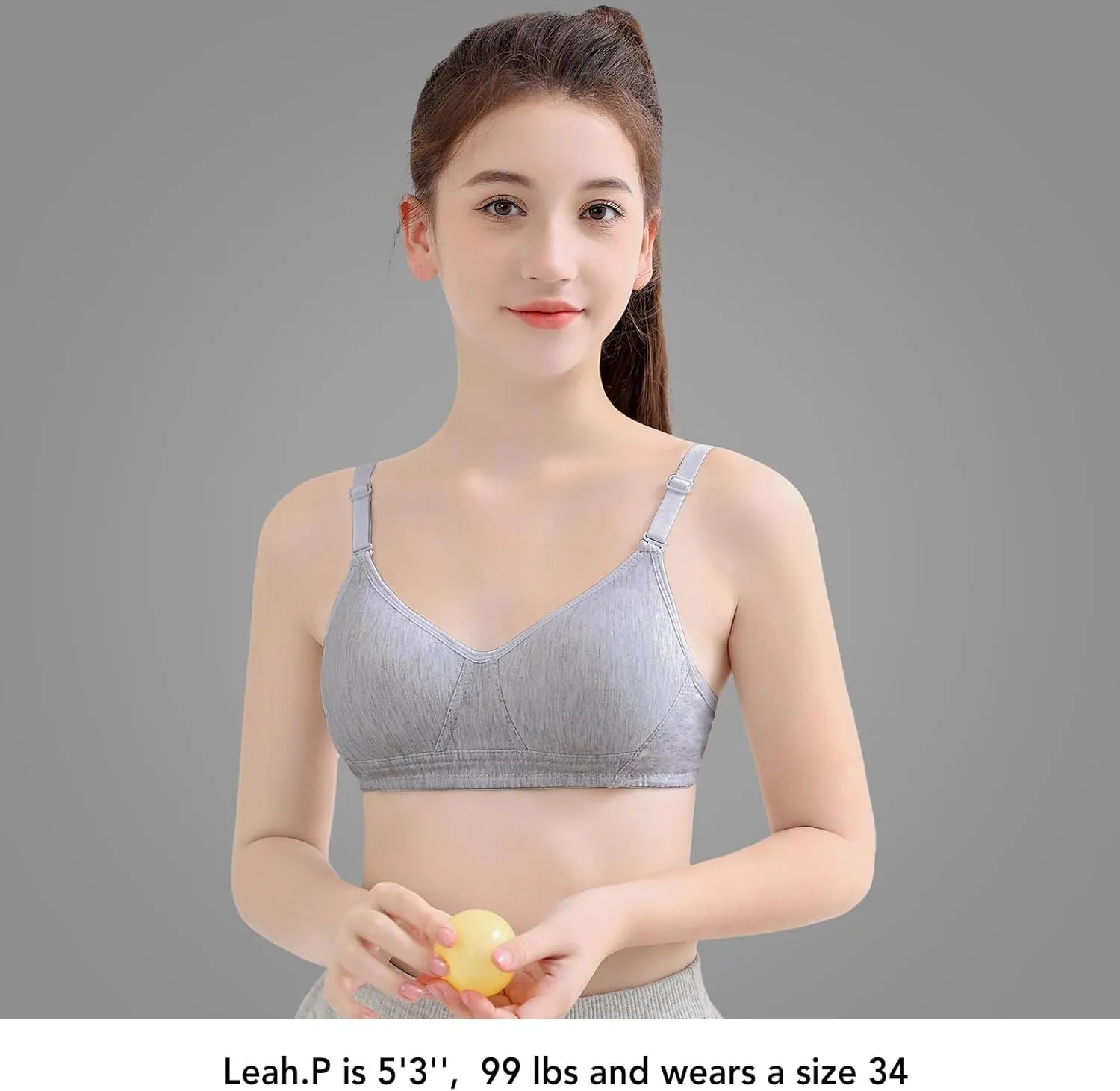 SALIA GIRL Soft Padded Bras for Girls & Teens 12-14, No Wires Cotton Developed Training Bras