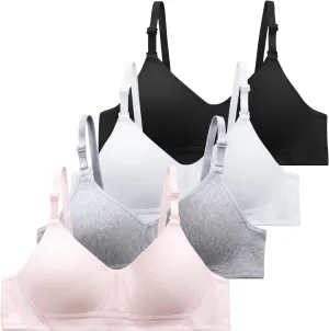 SALIA GIRL Soft Padded Bras for Girls & Teens 12-14, No Wires Cotton Developed Training Bras