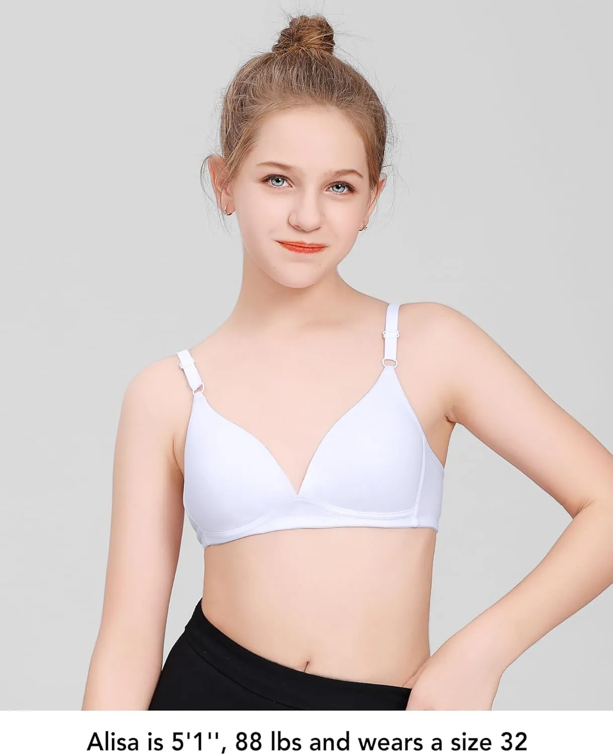 SALIA GIRL Soft Padded Bras for Girls & Teens 12-14, No Wires Cotton Developed Training Bras