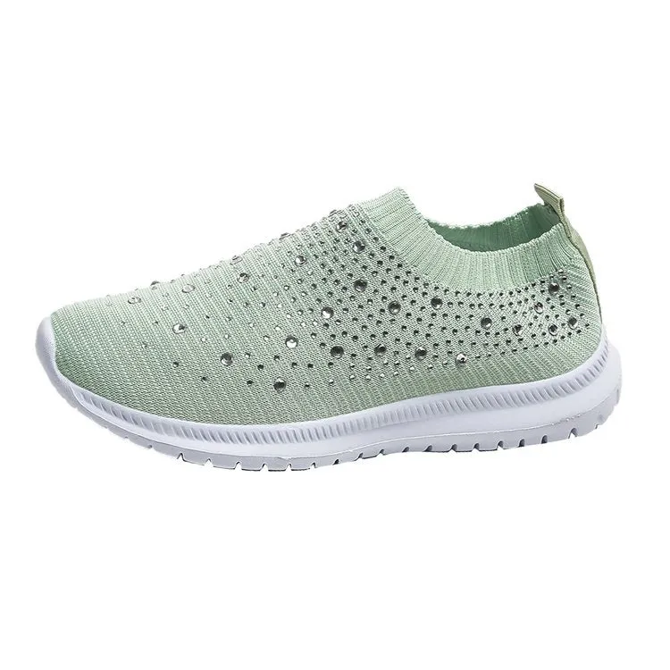 Wholesale Breathable Water Diamond Mesh Running Shoes